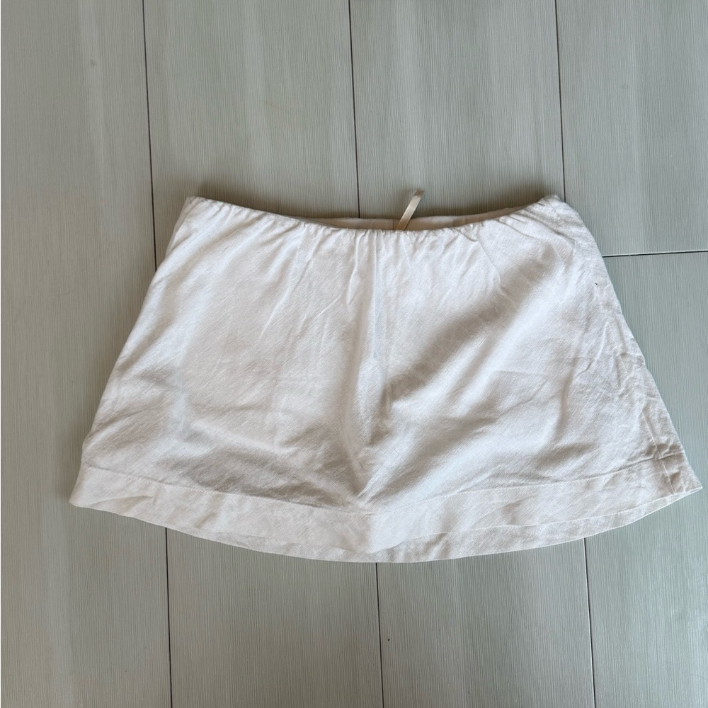 Free People My Little Micro Mini Cotton-Linen Skort